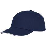MP1000358 gorra de 5 paneles con ribete azul sarga de algodon 100 algodon 175 gm2 1