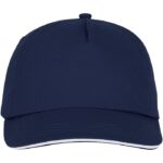 MP1000358 gorra de 5 paneles con ribete azul sarga de algodon 100 algodon 175 gm2 2