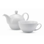 MP2509790 set de tetera y taza 400 ml blanco ceramica 3