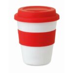 MP2512230 vaso pp con tapa de silicona rojo plastico 1