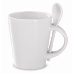 MP2515450 taza con cuchara de ceramica blanco gres 1