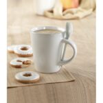 MP2515450 taza con cuchara de ceramica blanco gres 2