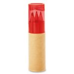 MP2516790 6 lapices de color en tubo rojo transparente madera 2