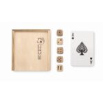 MP2530350 set de cartas y dados en caja natural madera 2