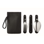 MP2538290 cubiertos de camping negro acero inoxidable 1