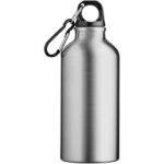 MP2621020 botella de 400ml de aluminio con mosqueton gris aluminio 2