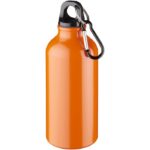 MP2621100 botella de 400ml de aluminio con mosqueton naranja aluminio 1