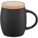 MP2625350 taza de ceramica de 400 ml con base de madera negro ceramica 4