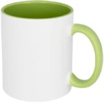 MP2627530 taza de 350 ml para sublimacion con asas e interior de color verde ceramica 1