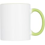 MP2627530 taza de 350 ml para sublimacion con asas e interior de color verde ceramica 2