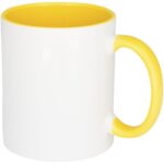 MP2627540 taza de 350 ml para sublimacion con asas e interior de color amarillo ceramica 1