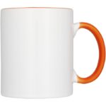 MP2627550 taza de 350 ml para sublimacion con asas e interior de color naranja ceramica 2