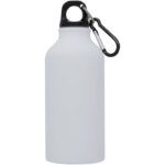 MP2628740 botella con acabado mate y mosqueton de 400ml blanco aluminio 2