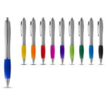 MP2636990 boligrafo plateado con empuadura de color gris plastico abs 3