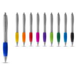 MP2637080 boligrafo plateado con empuadura de color gris plastico abs 3