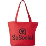 MP2658680 bolsa tote de playa con cremallera rojo 600d poliester 2