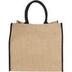 MP2665660 bolsa tote de yute con bordes contrastados natural yute 3