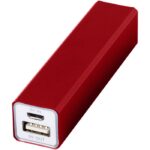 MP2669260 bateria externa de 2200 mah rojo aluminio 2
