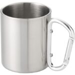 MP2678970 taza isotermica de 200 ml con mosqueton gris acero inoxidable 1