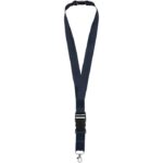 MP2679480 lanyard con hebilla separable y clip de seguridad azul poliester 1