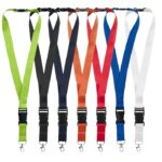 MP2679480 lanyard con hebilla separable y clip de seguridad azul poliester 3