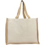 MP2693320 bolsa tote para la compra de lona y yute de 320 gm natural lona 320 gm2 yute 330 gm2 2