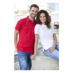 MP2731810 polo de manga corta elastico para hombre rojo doble punto pique 5 elastano 95 algodon bci 2