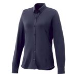 MP2742780 camisa de manga larga de punto pique para mujer azul doble punto pique 95 algodon 5 elasta 1