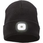 MP2750080 gorro con luz led negro 1x1 punto de costilla 100 plastico acrilico 92 gm2 1