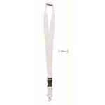 MP2965590 lanyard 25mm con mosqueton blanco poliester 1