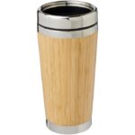 MP3023440 vaso de 450 ml con exterior de bambu marron claro acero inoxidable madera de bambu 1