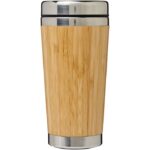 MP3023440 vaso de 450 ml con exterior de bambu marron claro acero inoxidable madera de bambu 2