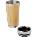 MP3023440 vaso de 450 ml con exterior de bambu marron claro acero inoxidable madera de bambu 4