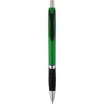 MP3027300 boligrafo de color liso con empuadura de goma verde plastico abs 1