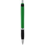 MP3027300 boligrafo de color liso con empuadura de goma verde plastico abs 2