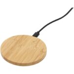 MP3029890 base de carga inalambrica de 5 w de bambu natural madera de bambu 5