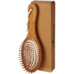 MP3030610 cepillo de pelo masajeador de bambu natural madera de bambu plastico de silicona 5