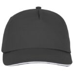 MP3049030 gorra de 5 paneles con ribete gris sarga de algodon 100 algodon 175 gm2 2