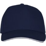 MP3049430 gorra de 5 paneles con ribete azul sarga de algodon 100 algodon 175 gm2 2