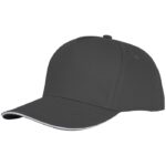 MP3049440 gorra de 5 paneles con ribete gris sarga de algodon 100 algodon 175 gm2 1