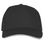 MP3049450 gorra de 5 paneles con ribete negro sarga de algodon 100 algodon 175 gm2 2