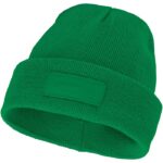 MP3049650 gorro de lana con parche verde 1x1 punto de costilla 100 plastico acrilico contrast fabric 1