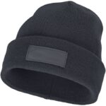 MP3049660 gorro de lana con parche gris 1x1 punto de costilla 100 plastico acrilico contrast fabric 1