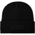 MP3049670 gorro de lana con parche negro 1x1 punto de costilla 100 plastico acrilico contrast fabric 2