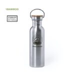 MP3173330 bidon plateado acero inox bambu 6