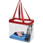 MP3174430 bolsa tote transparente rojo plastico pvc 3