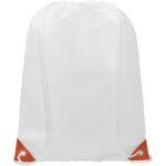 MP3174840 mochila de cuerdas con esquinas de colores 5l blanco 210d poliester 2