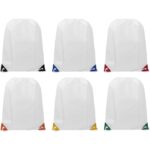 MP3174850 mochila de cuerdas con esquinas de colores 5l blanco 210d poliester 4