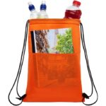 MP3175020 bolsa termica con cuerdas con capacidad para 12 latas naranja 210d poliester 4