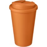 MP3177180 americano vaso 350 ml con tapa antigoteo naranja plastico pp 1